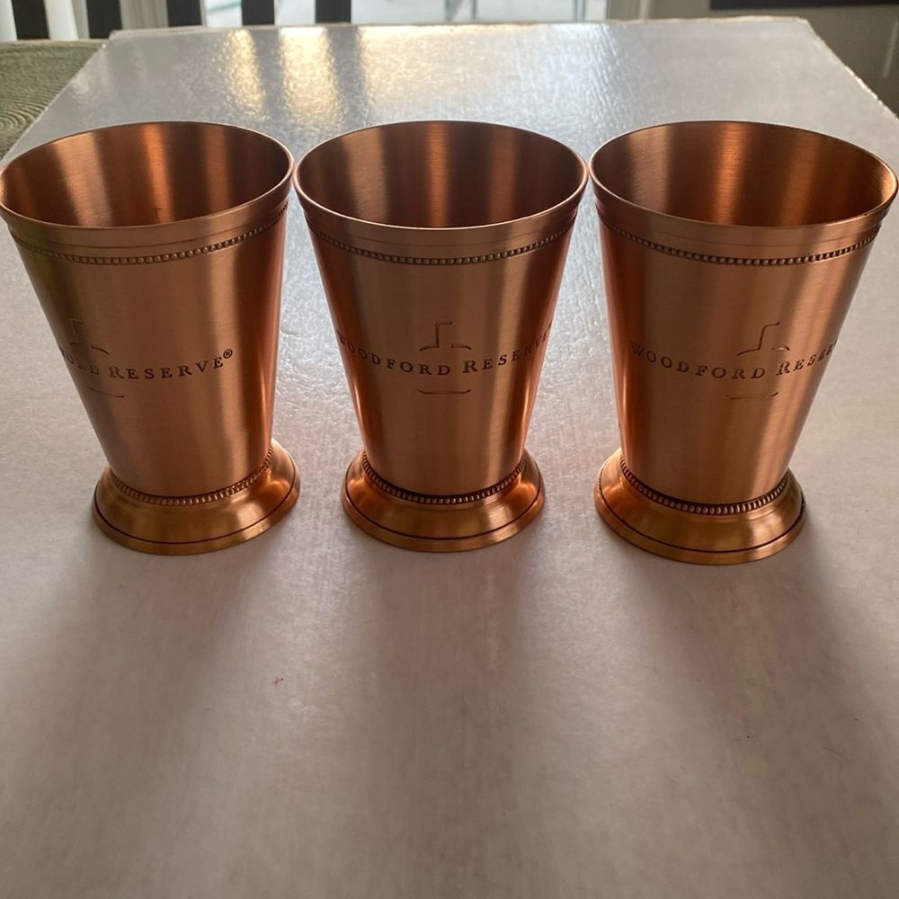 WOODFORD RESERVE Pure Copper Mint Julep Glass (3 glasses)
